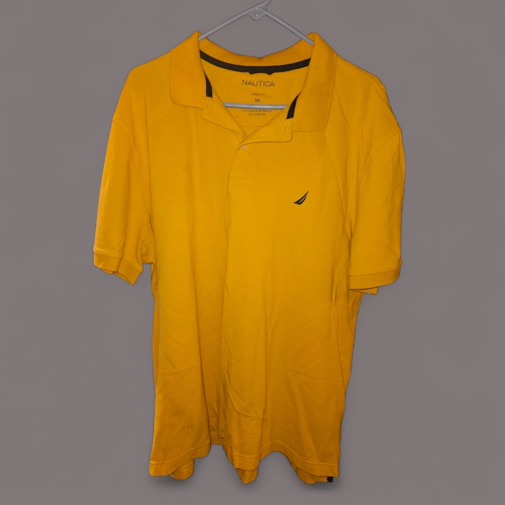 Nautica Men's Vibrant Yellow Polo Shirt